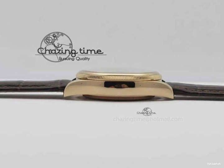Dial White Stick Brown Best Leather A3165 Strap VF Date Cellini Edition Markers On RG 0910